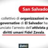 San Salvador, arrestato l’attivista per i diritti umani Fidel Zavala