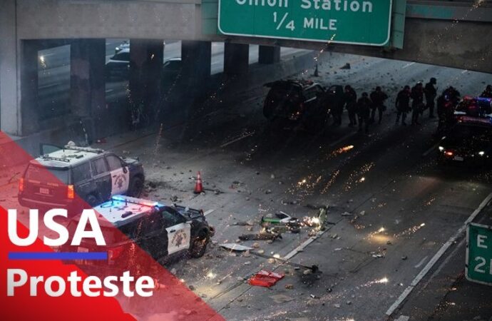 Usa, proteste e scontri. Trump: “Arrestare tutti quelli a volto coperto”