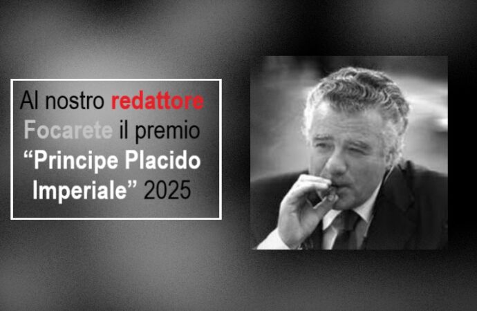 Al nostro redattore Focarete il premio “Principe Placido Imperiale” 2025