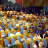 Onu, aula semivuota durante lo show di Netanyahu