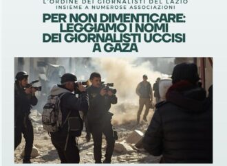 Roma, i giornalisti italiani in piazza per dire no allo sterminio a Gaza