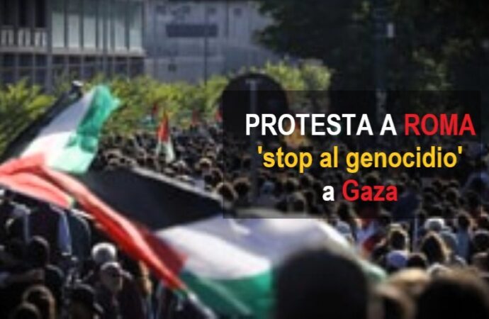 Roma, manifestazione ‘stop al genocidio’ a Gaza